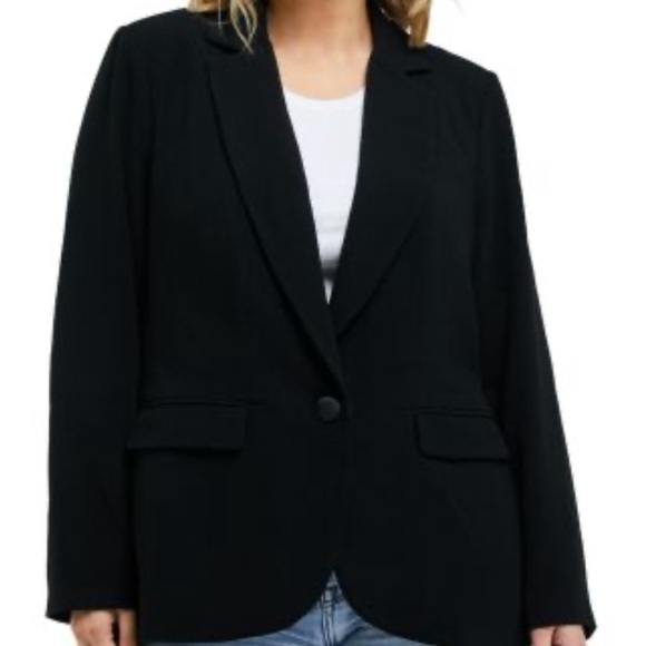 Estelle Women’s Long Sleeve Black Single Button Blazer Size 3XL NWT - Picture 1 of 8